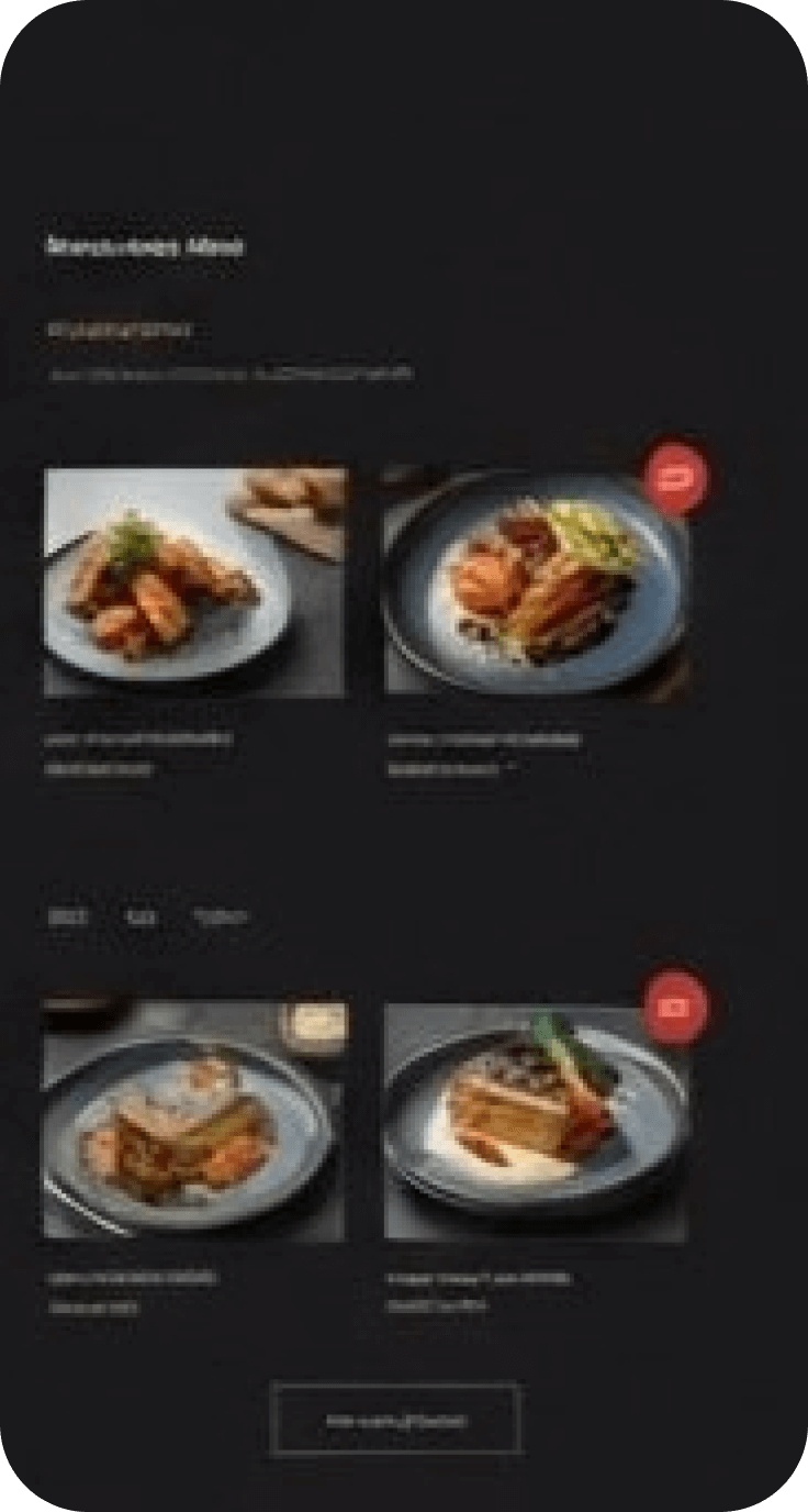 Restaurant menu interface preview